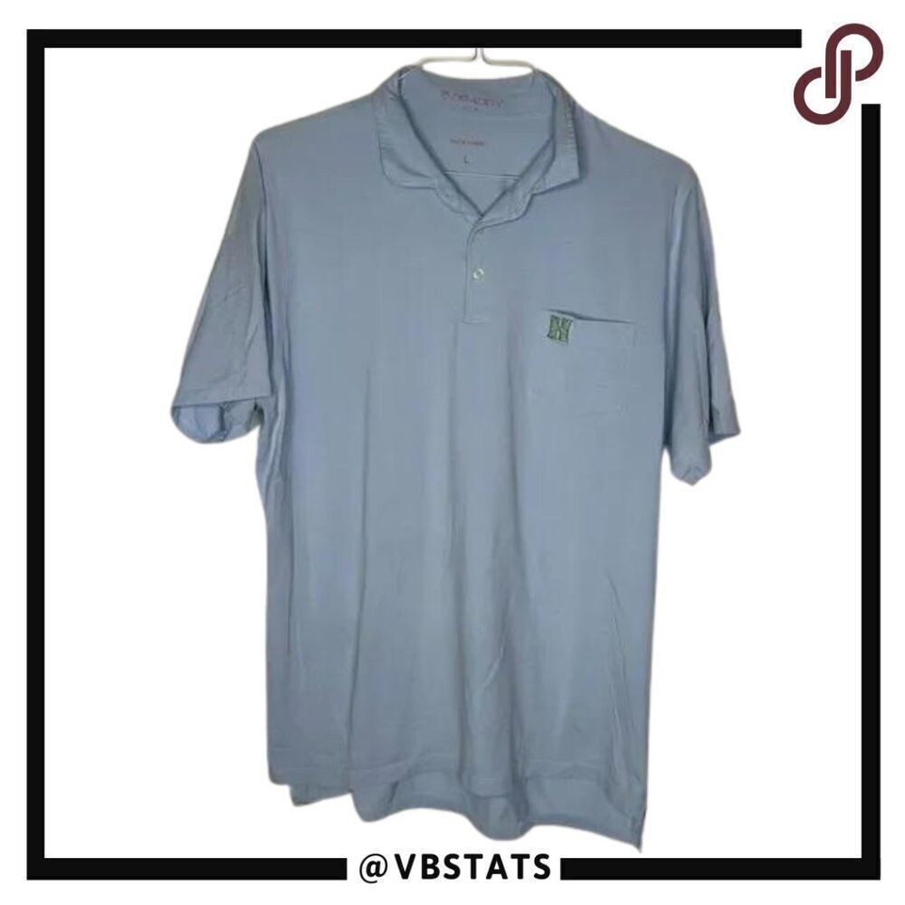 B Draddy Large Pacific Blue Short‎ Sleeve Polo with University of Hawaii Logo